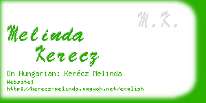 melinda kerecz business card